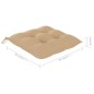 vidaXL Schaukelstuhl mit Beige Kissen Massivholz Teak vidaXL Schaukelstuhl mit Beige Kissen Massivholz Teak