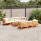 vidaXL 8-tlg. Garten-Sofagarnitur Wachsbraun Massivholz Kiefer vidaXL 8-tlg. Garten-Sofagarnitur Wachsbraun Massivholz Kiefer
