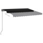 vidaXL Automatische Markise mit LED & Windsensor 3,5x2,5 m Anthrazit vidaXL Automatische Markise mit LED & Windsensor 3,5x2,5 m Anthrazit