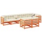 vidaXL 8-tlg. Garten-Sofagarnitur Wachsbraun Massivholz Kiefer vidaXL 8-tlg. Garten-Sofagarnitur Wachsbraun Massivholz Kiefer