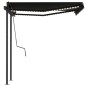 vidaXL Automatische Markise mit LED & Windsensor 3,5x2,5 m Anthrazit vidaXL Automatische Markise mit LED & Windsensor 3,5x2,5 m Anthrazit