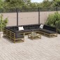 vidaXL 10-tlg. Garten-Sofagarnitur Kiefernholz Imprägniert vidaXL 10-tlg. Garten-Sofagarnitur Kiefernholz Imprägniert