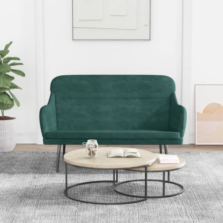 vidaXL Sitzbank Dunkelgrün 110x76x80 cm Samt