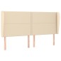 vidaXL Boxspringbett mit Matratze Creme 180x200 cm Stoff vidaXL Boxspringbett mit Matratze Creme 180x200 cm Stoff