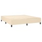 vidaXL Boxspringbett mit Matratze Creme 180x200 cm Stoff vidaXL Boxspringbett mit Matratze Creme 180x200 cm Stoff