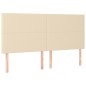 vidaXL Boxspringbett mit Matratze Creme 180x200 cm Stoff vidaXL Boxspringbett mit Matratze Creme 180x200 cm Stoff