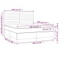 vidaXL Boxspringbett mit Matratze & LED Creme 160x200 cm Stoff vidaXL Boxspringbett mit Matratze & LED Creme 160x200 cm Stoff