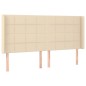vidaXL Boxspringbett mit Matratze & LED Creme 180x200 cm Stoff vidaXL Boxspringbett mit Matratze & LED Creme 180x200 cm Stoff