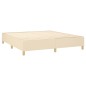 vidaXL Boxspringbett mit Matratze & LED Creme 180x200 cm Stoff vidaXL Boxspringbett mit Matratze & LED Creme 180x200 cm Stoff