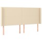 vidaXL Boxspringbett mit Matratze & LED Creme 180x200 cm Stoff vidaXL Boxspringbett mit Matratze & LED Creme 180x200 cm Stoff