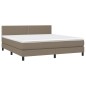 vidaXL Boxspringbett mit Matratze Taupe 180x200 cm Stoff vidaXL Boxspringbett mit Matratze Taupe 180x200 cm Stoff