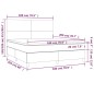 vidaXL Boxspringbett mit Matratze Creme 180x200 cm Stoff vidaXL Boxspringbett mit Matratze Creme 180x200 cm Stoff