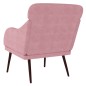 vidaXL Sessel Rosa 63x76x80 cm Samt vidaXL Sessel Rosa 63x76x80 cm Samt