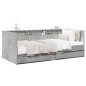vidaXL Tagesbett mit Schubladen Betongrau 100x200 cm Holzwerkstoff vidaXL Tagesbett mit Schubladen Betongrau 100x200 cm Holzwerkstoff