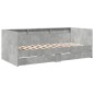 vidaXL Tagesbett mit Schubladen Betongrau 100x200 cm Holzwerkstoff vidaXL Tagesbett mit Schubladen Betongrau 100x200 cm Holzwerkstoff