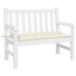 vidaXL Gartenbank-Auflage Cremeweiß 110x50x7 cm Oxford-Gewebe vidaXL Gartenbank-Auflage Cremeweiß 110x50x7 cm Oxford-Gewebe