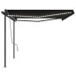 Automatische Markise mit LED & Windsensor 5x3 m Anthrazit Automatische Markise mit LED & Windsensor 5x3 m Anthrazit