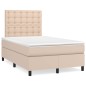 vidaXL Boxspringbett Matratze Cappuccino-Braun 120x190 cm Kunstleder vidaXL Boxspringbett Matratze Cappuccino-Braun 120x190 cm Kunstleder
