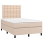 vidaXL Boxspringbett Matratze Cappuccino-Braun 120x190 cm Kunstleder vidaXL Boxspringbett Matratze Cappuccino-Braun 120x190 cm Kunstleder