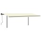 Automatische Markise mit LED & Windsensor 6x3,5 m Cremeweiß Automatische Markise mit LED & Windsensor 6x3,5 m Cremeweiß