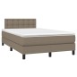 vidaXL Boxspringbett mit Matratze & LED Taupe 120x190 cm Stoff vidaXL Boxspringbett mit Matratze & LED Taupe 120x190 cm Stoff