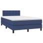 vidaXL Boxspringbett mit Matratze & LED Blau 120x190 cm Stoff vidaXL Boxspringbett mit Matratze & LED Blau 120x190 cm Stoff