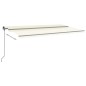 Automatische Markise mit LED & Windsensor 6x3,5 m Cremeweiß Automatische Markise mit LED & Windsensor 6x3,5 m Cremeweiß
