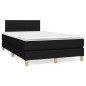 vidaXL Boxspringbett mit Matratze & LED Schwarz 120x190 cm Stoff vidaXL Boxspringbett mit Matratze & LED Schwarz 120x190 cm Stoff