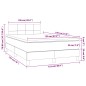 vidaXL Boxspringbett mit Matratze & LED Schwarz 120x190 cm Stoff vidaXL Boxspringbett mit Matratze & LED Schwarz 120x190 cm Stoff