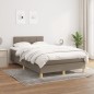vidaXL Boxspringbett mit Matratze Taupe 120x190 cm Stoff vidaXL Boxspringbett mit Matratze Taupe 120x190 cm Stoff