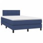 vidaXL Boxspringbett mit Matratze Blau 120x190 cm Stoff vidaXL Boxspringbett mit Matratze Blau 120x190 cm Stoff
