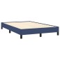 vidaXL Boxspringbett mit Matratze Blau 120x190 cm Stoff vidaXL Boxspringbett mit Matratze Blau 120x190 cm Stoff