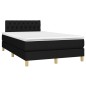 vidaXL Boxspringbett mit Matratze Schwarz 120x190 cm Stoff vidaXL Boxspringbett mit Matratze Schwarz 120x190 cm Stoff