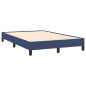 vidaXL Boxspringbett mit Matratze Blau 120x190 cm Stoff vidaXL Boxspringbett mit Matratze Blau 120x190 cm Stoff