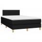 vidaXL Boxspringbett mit Matratze Schwarz 120x190 cm Stoff vidaXL Boxspringbett mit Matratze Schwarz 120x190 cm Stoff