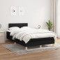 vidaXL Boxspringbett mit Matratze Schwarz 120x190 cm Stoff vidaXL Boxspringbett mit Matratze Schwarz 120x190 cm Stoff