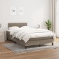 vidaXL Boxspringbett mit Matratze Taupe 120x190 cm Stoff vidaXL Boxspringbett mit Matratze Taupe 120x190 cm Stoff
