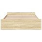 vidaXL Bettgestell mit Schubladen Sonoma-Eiche 150x200cm Holzwerkstoff vidaXL Bettgestell mit Schubladen Sonoma-Eiche 150x200cm Holzwerkstoff