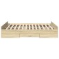 vidaXL Bettgestell mit Schubladen Sonoma-Eiche 150x200cm Holzwerkstoff vidaXL Bettgestell mit Schubladen Sonoma-Eiche 150x200cm Holzwerkstoff