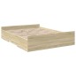 vidaXL Bettgestell mit Schubladen Sonoma-Eiche 150x200cm Holzwerkstoff vidaXL Bettgestell mit Schubladen Sonoma-Eiche 150x200cm Holzwerkstoff