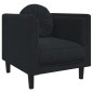 vidaXL 3-tlg. Sofagarnitur mit Kissen Schwarz Samt vidaXL 3-tlg. Sofagarnitur mit Kissen Schwarz Samt