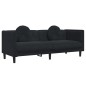 vidaXL 3-tlg. Sofagarnitur mit Kissen Schwarz Samt vidaXL 3-tlg. Sofagarnitur mit Kissen Schwarz Samt