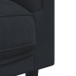 vidaXL 3-tlg. Sofagarnitur mit Kissen Schwarz Samt vidaXL 3-tlg. Sofagarnitur mit Kissen Schwarz Samt