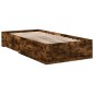 vidaXL Bettgestell mit Schubladen Räuchereiche 90x190 cm Holzwerkstoff vidaXL Bettgestell mit Schubladen Räuchereiche 90x190 cm Holzwerkstoff
