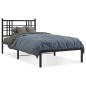 vidaXL Bettgestell mit Kopfteil Metall Schwarz 100x190 cm vidaXL Bettgestell mit Kopfteil Metall Schwarz 100x190 cm