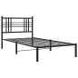 vidaXL Bettgestell mit Kopfteil Metall Schwarz 100x190 cm vidaXL Bettgestell mit Kopfteil Metall Schwarz 100x190 cm