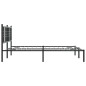 vidaXL Bettgestell mit Kopfteil Metall Schwarz 150x200 cm vidaXL Bettgestell mit Kopfteil Metall Schwarz 150x200 cm