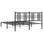 vidaXL Bettgestell mit Kopfteil Metall Schwarz 150x200 cm vidaXL Bettgestell mit Kopfteil Metall Schwarz 150x200 cm