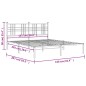 vidaXL Bettgestell mit Kopfteil Metall Schwarz 150x200 cm vidaXL Bettgestell mit Kopfteil Metall Schwarz 150x200 cm