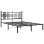vidaXL Bettgestell mit Kopfteil Metall Schwarz 140x190 cm vidaXL Bettgestell mit Kopfteil Metall Schwarz 140x190 cm